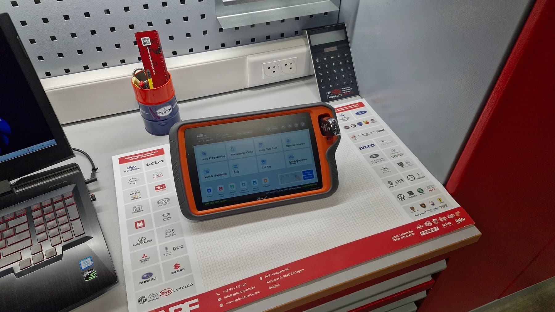 Autosleutel programmeren met diagnoseapparatuur